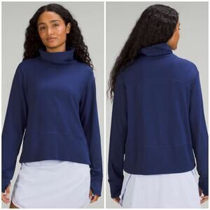 Lululemon Sweatshirt Ready to Rulu Pullover Night Sea Mock Neck Size 18 Relaxed
